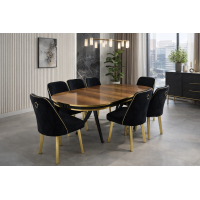   Трапезен комплект маса +6 стола Prety Gold