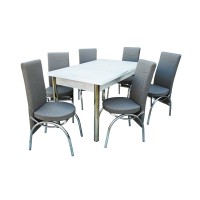   Трапезен комплект - маса с 6 стола Клер