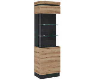 Витрина CORTE CORV02L / CORV02R крайбрежен дъб/сиво